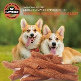 Chicken Dog Chew Twist Sticks, Puffed Human Grade Chicken Dog Treat Sticks, Rawhide Alternative, Easy to Digest 10pcs/Pack