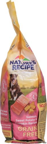 Nature′s Recipe Grain Free Salmon, Sweet Potato & Pumpkin Recipe Dry Dog Food, 4 lb. Bag (Pack of 2)