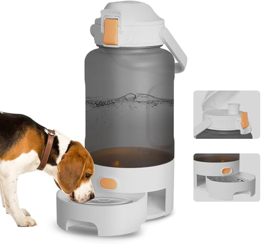 Dog Water Bottle Portable, 52oz Dog Travel Water Bottle, Dogs Water Dispenser for Camping Outdoor Walking Hiking (White)