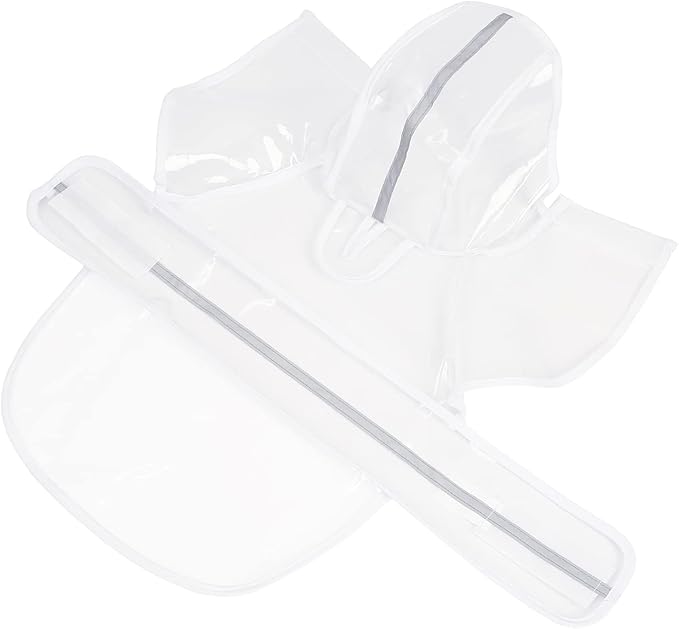 HDE Dog Raincoat Jacket Reflective Adjustable Hooded Pet Poncho Rain Coat with Leash Hole for Small to X-Large Dogs Clear - M