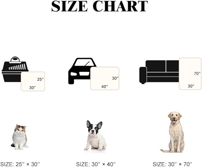 Qeils Dog & Cat Blankets - Waterproof Washable - Sherpa, Plus Plush Reversible, 25"X30", Grey Paw Print