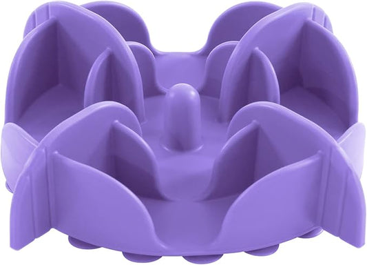 Jaoul Slow Feeder Dog Bowls Insert for Large Breed, 7 Inch Cuttable Slow Feeder Insert with 32 Octopus Suction Cups for Medium Large Size Dog Food Bowl (X-Large, Purple)