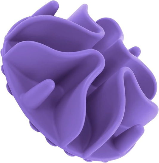 Jaoul Slow Feeder Dog Bowls Insert, Puzzle Slow Feeder Insert with 21 Octopus Suction Cups for Small Breed Dog Food Bowls (4 inch, Purple)