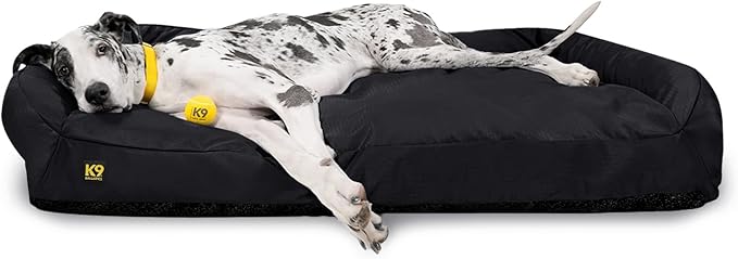 K9 Ballistics Tough Bolster Nesting Pillow Sofa Dog Bed with Removable Washable Cover - Durable, Water Resistant with Nonskid Bottom - XX-Large, Taupe Premium Finish