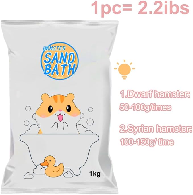Meow&Woof Bath Sand for Hamster 2.2 lbs Dust Free Desert Sand or Potty Litter Sand for Chinchillas Gerbil Syrian Mice Small Animals Trial Version 2.2 Lbs