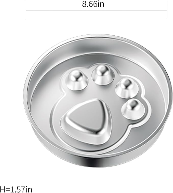 PAKEWAY 304 Stainless Steel Slow Feeder Dog Bowls - Dog Food Bowl, Easy to Clean, Large Capacity, Non-Slip Base Suitable for All Breeds of Dogs.