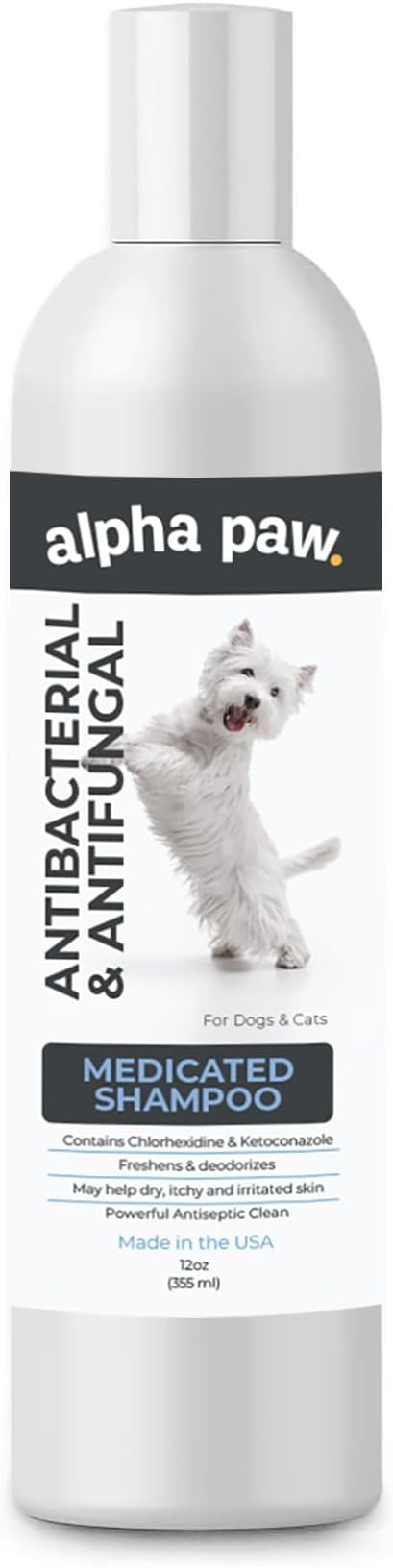 Smiling Paws Pets Medicated Shampoo for Dogs & Cats - Passionfruit Scent (12oz)