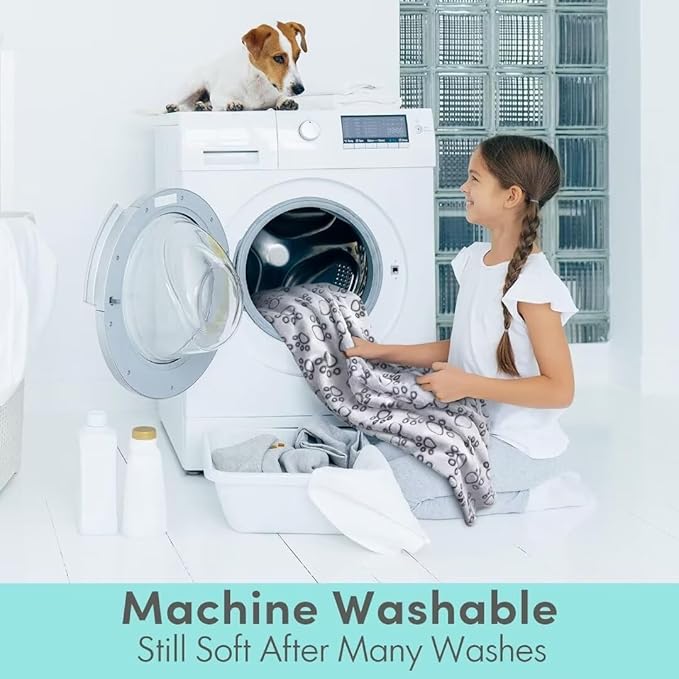 Stuffed Premium Soft Dog Blankets for Large Dogs, Large Cat Blanket Calming Washable for Bed Couch Protection Cover, Dog Essentials for Dog, 66 * 82 inches, Grey