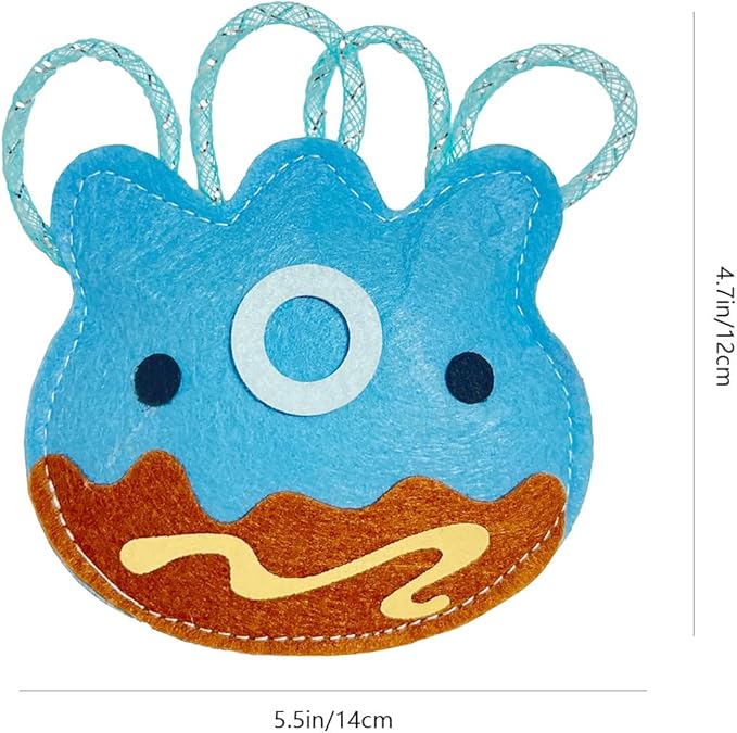 ROHOME Catnip Toys for Cat,Kitten Chew Teeth Cleaning Toy,Interactive Plush Toys for Swatting and Playing,Cute Octopus Cat Toy (Blue)