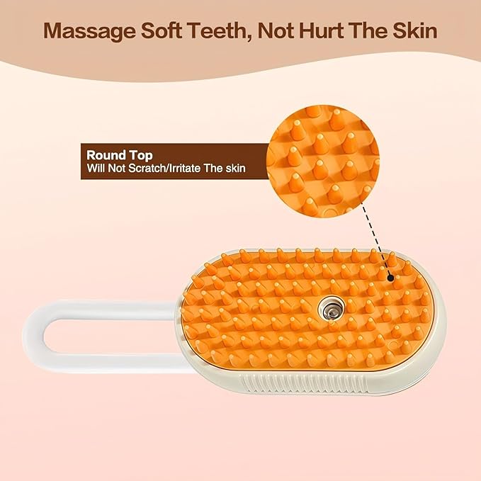 Multifunctional Steam Pet Brush, Suitable For Cats And Dogs, anti-static Cat Grooming Products (purple)