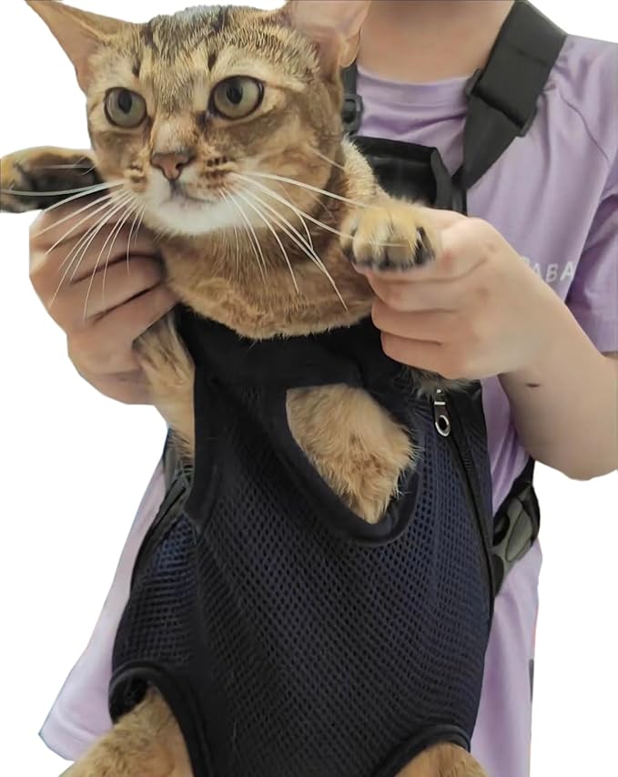 Pet Carrier Backpack - Adjustable Pet Front Cat Dog Carrier Backpack Travel Bag,Legs Out,Easy-Fit for Traveling Hiking Camping for Small Medium Dogs Cats Puppies. (Deep Purple, Small)
