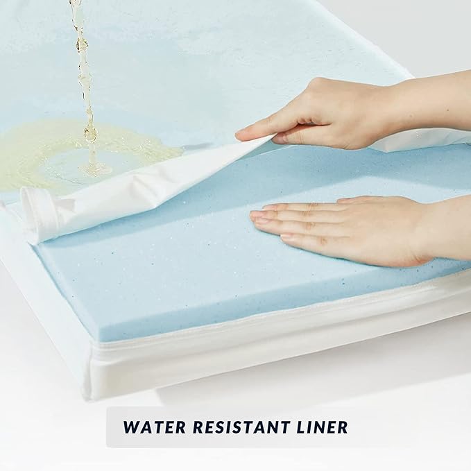 Figopage Orthopedic Memory Foam Dog Bed for Large Dogs, Waterproof Dog Crate Bed, Washable Pet Mat with Removable Cover and Nonskid Bottom