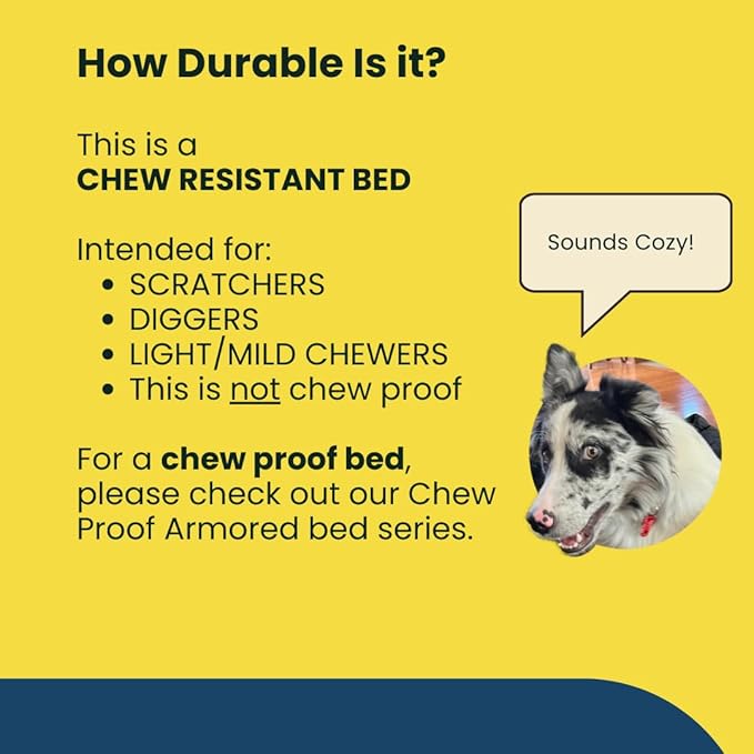 K9 Ballistics Tough Ripstop Oval Bolster Dog Bed, Calming Round Den Shape, Scratch Resistant, Machine Washable - Small, Taupe Premium Finish