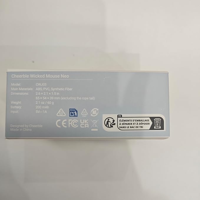 Cheerble Interactive Cat Toys for Indoor Cats, Automatic Moving Kitten Toys, Wicked Mouse Neo Cat Toy with Tail & Lights, Pet Cat Supplies, Rechargeable Cat Toys for Bored Indoor Adult Cats,Blue