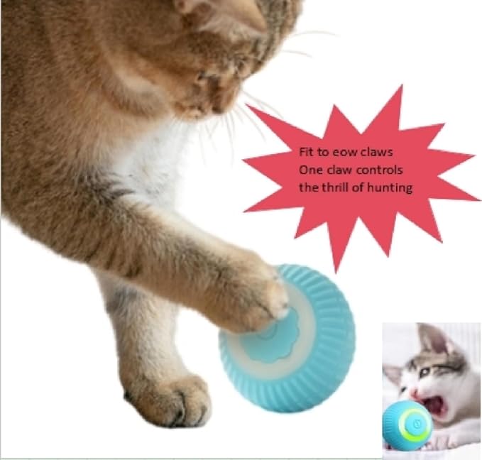 2-Piece Interactive Cat Toy Set, Indoor Mobile LED Light Cat Toy, 2025 New Intelligent Rolling Ball Electric Toy, Tailless Automatic Escape