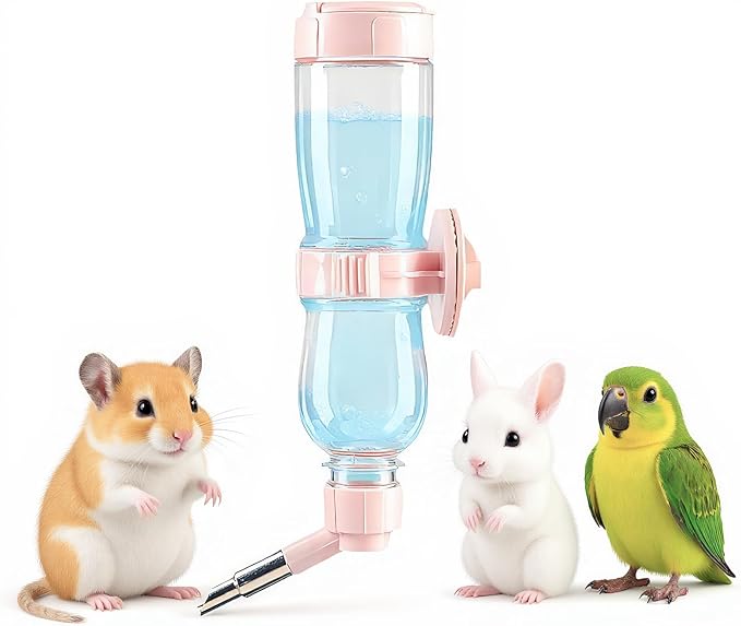 17oz/500ml No Drip Water Bottle for Small Animals – Perfect for Guinea Pigs, Rabbits, Chinchillas & Rodents – Easy Refill from Top, Also Suitable for Birds