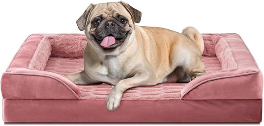 FURTIME Orthopedic Dog Beds - Waterproof Ultra Comfy Supportive Foam Pet Couch with Removable Washable Cover, Egg Foam, Nonskid Bottom