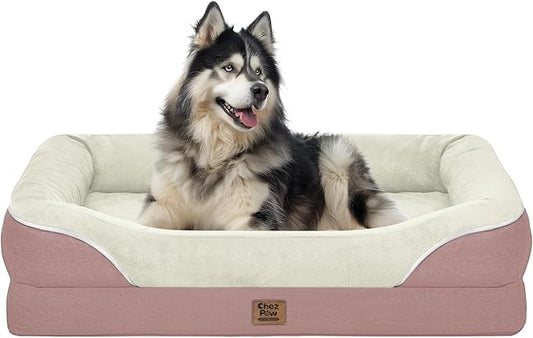 Orthopedic Washable Large Dog Bed - Dog Beds Large Sized Dogs with Removable Cover Waterproof Orthopedic Pet Bed XL Dogs Beds with Bolster