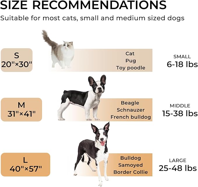 Luciphia Premium Fleece Pet Blanket for Small Medium Dogs Puppy Soft Sherpa Calming Cat Throw Blankets(Beige,57x40 inches)