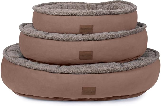 CAROLINA PET COMPANY Microfiber & Tipped Berber Comfy Cup Dog Bed - Sage, M