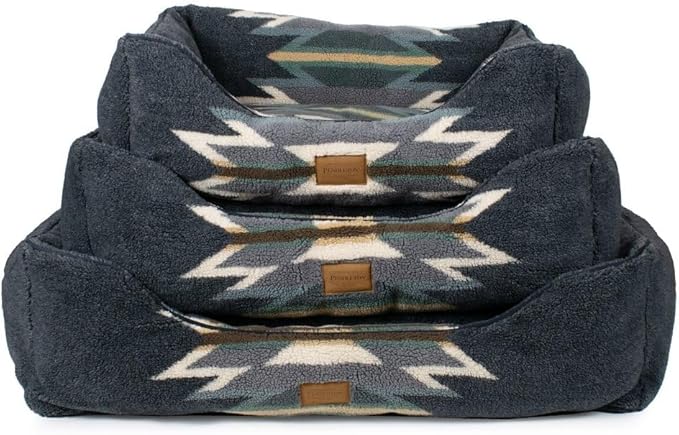 Pendleton Berber Kuddler Dog Bed - Wyeth Trail Oxford, L