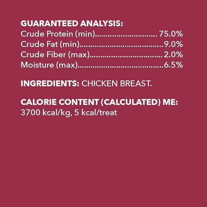 Amazon Brand - Wag Freeze-Dried Raw Single Ingredient Dog Treats Chicken Breast 3 Ounce (Pack of 2)