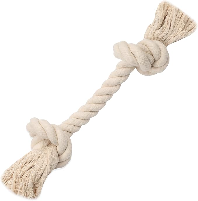 Barida Pet Supplies 100% Natural Cotton Rope Dog Toys, Premium White Cotton Dog Chew Toys, Puppy Chew Ropes for Teething, Tough Ropes for Puppy, Small and Medium Dogs