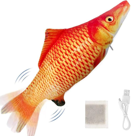 Tocirelo Cat Toys for Bored Indoor Adult Cats - Interactive Catnip Toy for for Indoor Cats,Moving Kitten Kicker, 11" Electric Flopping Fish for Boredom Kitty Exercise