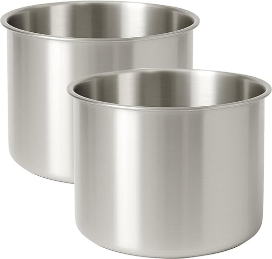 AVERYDAY 104oz Stainless Steel Dog Bowls Set, 2 Pack for Replacement Dogs Bowl Stand, 13 Cups Metal Dog Bowls with 5.24" Deep, 7 Inch Dogs Water Bowl for Raised Feeder with Opening 7.28-7.44"