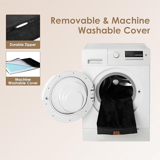 EHEYCIGA Waterproof Dog Bed Memory Foam 41x27, Orthopedic Dog Beds Mat for Extra Large Dogs with Removable Cover, Black