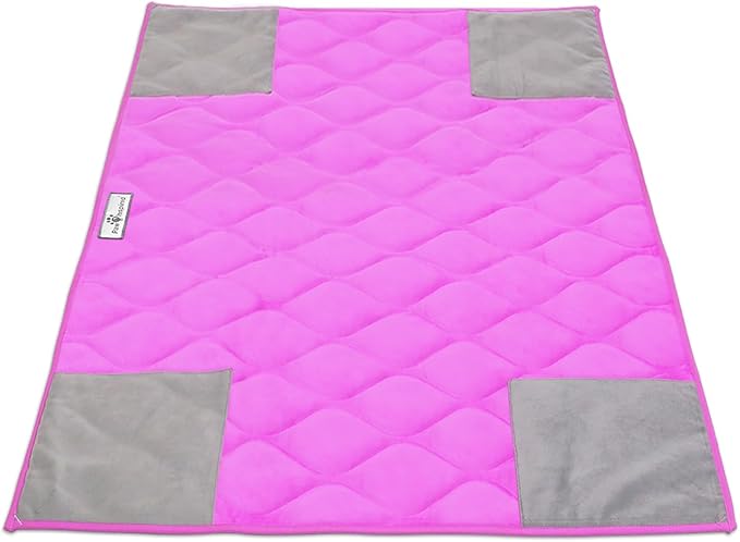 Paw Inspired PopCorner Guinea Pig Cage Liners | Washable Fleece Bedding or Pet Bed Mat for Small Animals | Super Absorbent Pee Pad with Reinforced Corners and Waterproof Bottom (C&C 2x3, Pink)