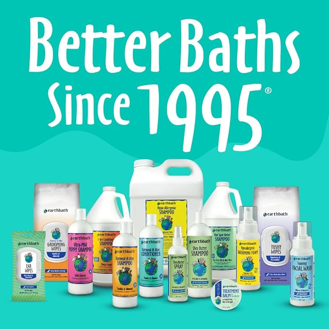 earthbath Hypoallergenic Dog Shampoo- Gentle Pet Shampoo for Sensitive Skin, Dog Wash in Bulk, Cruelty Free Shampoo for Pet Grooming, Dilutes 33:1, Made in the USA- Fragrance Free, 2.5 Gallon (1 Pack)