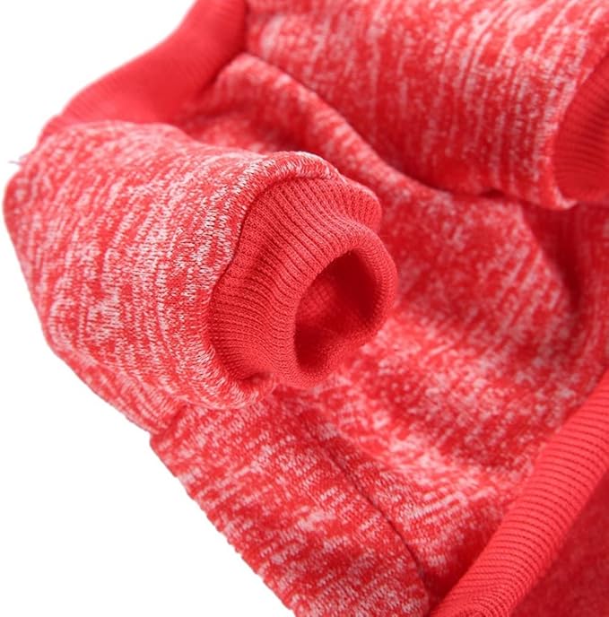 Jecikelon Dog Clothes Dogs Sweater Soft Puppies Clothing Winter Puppy Sweaters Warm Outfit for Dogs Small XXS XS Cat Apparel (Red, XXS)