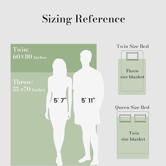 Amélie Home Faux Fur Throw Blanket for Couch, Cozy Fuzzy Fluffy Fur Luxurious Soft Striped Plush Gift Blankets for Family Sofa Chair Bedroom, 55"x70", Sage Green