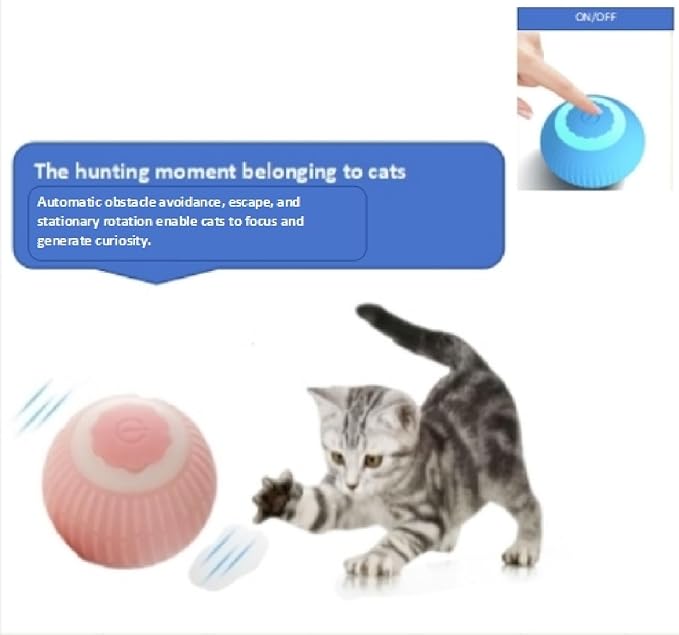 2-Piece Interactive Cat Toy Set, Indoor Mobile LED Light Cat Toy, 2025 New Intelligent Rolling Ball Electric Toy, Tailless Automatic Escape