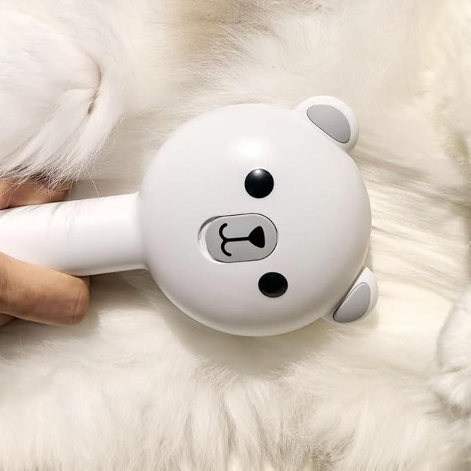 Cat Steam Brush with 2 Spray Levels & Release Button, 4-in-1 IPX7 Waterproof Water Brush for Shedding Grooming, Pet Hair Removal Comb for Long Short Haired Cats Dogs, Self Cleaning Slicker