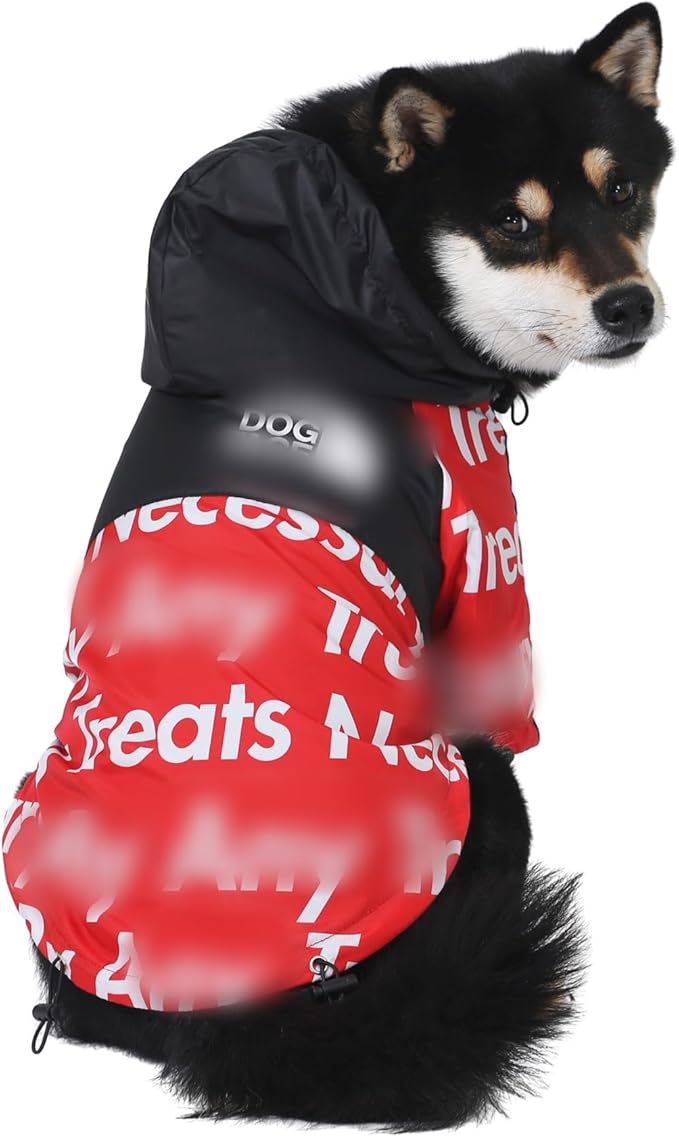 ChoChoCho NASA Dog Raincoats - Reflective Rain Jacket, Water Proof, Stylish Streetwear Outfit for Dogs - Cat Puppy Sizes S,M,L