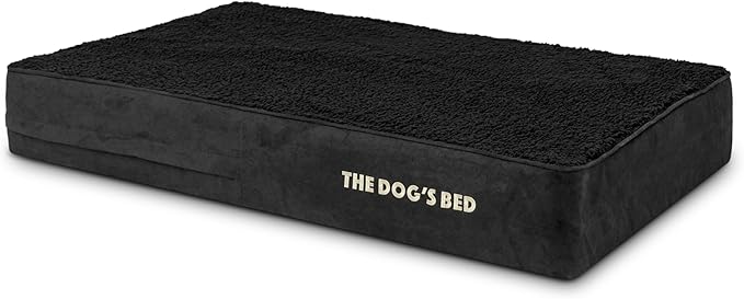 The Dog’s Bed Orthopedic Memory Foam Dog Bed, XXL Black Plush, Pain Relief for Arthritis, Hip & Elbow Dysplasia, Post Surgery, Lameness, Supportive, Calming, Waterproof Washable Cover