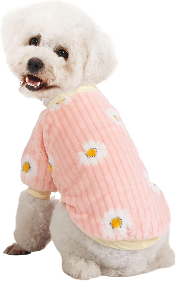 Dog Sweater, Dog Sweaters for Small Dogs, 2, 3 Pack Warm Soft Pet Clothes for Puppy, Medium Large Cat, Dogs Girl or Boy, Dog Shirt for Winter Christmas (Pink+Purple+Yellow, X-Large)