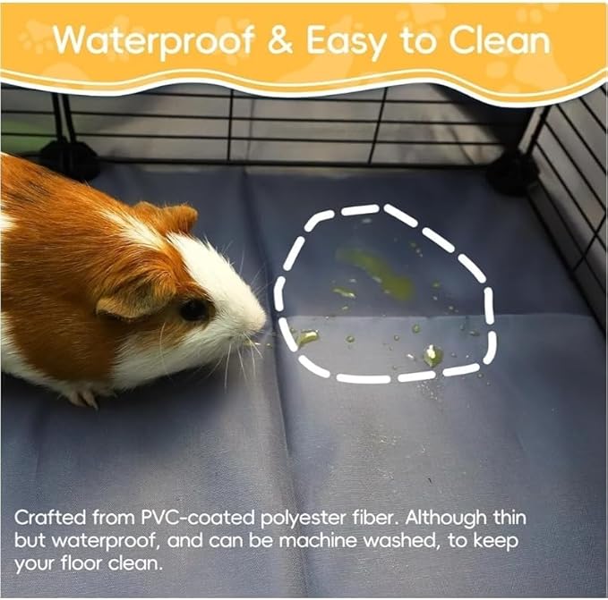 CHEGRON 48x24x12 Inch Guinea Pig Cages with Removable Liner & DIY Grids Hamster cage Rabbit cage C&C Small Animal Cage PVC Bottom Small Animal Enclosure for Hedgehogs, Chinchillas 12PCS Metal Grids