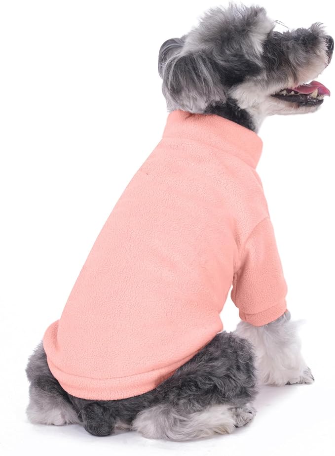 Dog Sweater, 3 Pack Dog Sweaters for Small Dogs Girl Boy, Ultra Soft Warm Puppy Clothes Dog Coat for Winter (Peach+Lt Camel+Pink, Small)