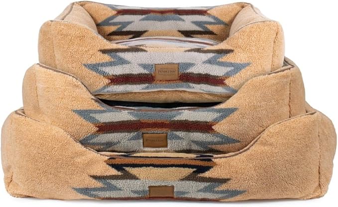 Pendleton Berber Kuddler Dog Bed - Wyeth Trail Wheat, XL