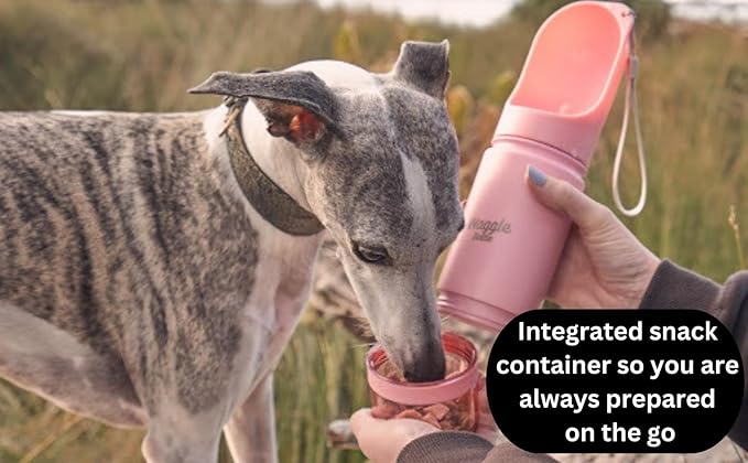 Stainless Steel Dog Travel Water Bottle, Vacuum Insulated Portable Dog Water Dispenser, Drink Cup and Snack Container On The Go, Outdoor Walking, Hiking, Travel (Cobalt)