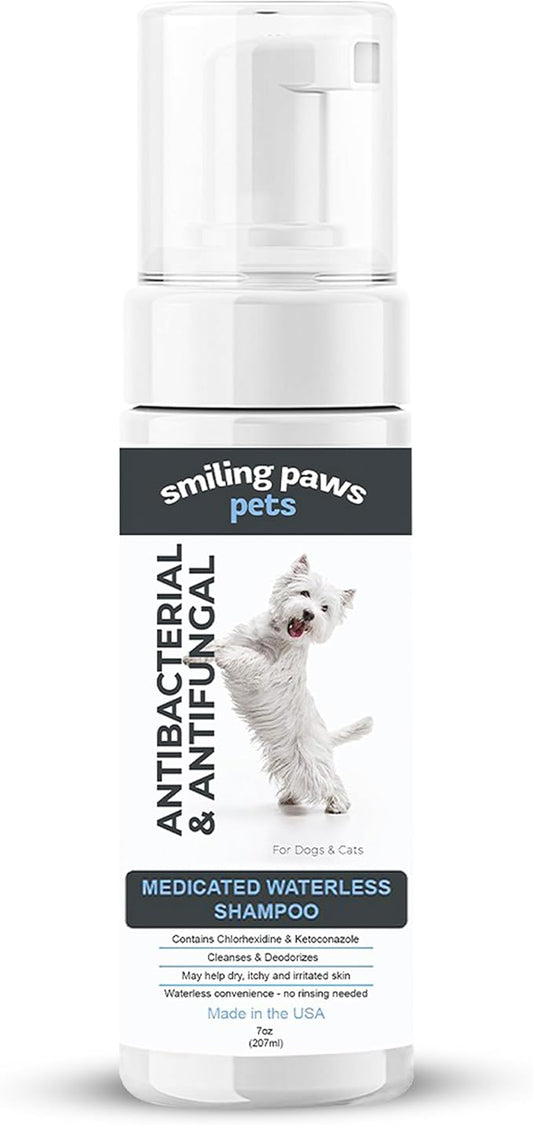 Smiling Paws Pets Medicated Waterless Shampoo
