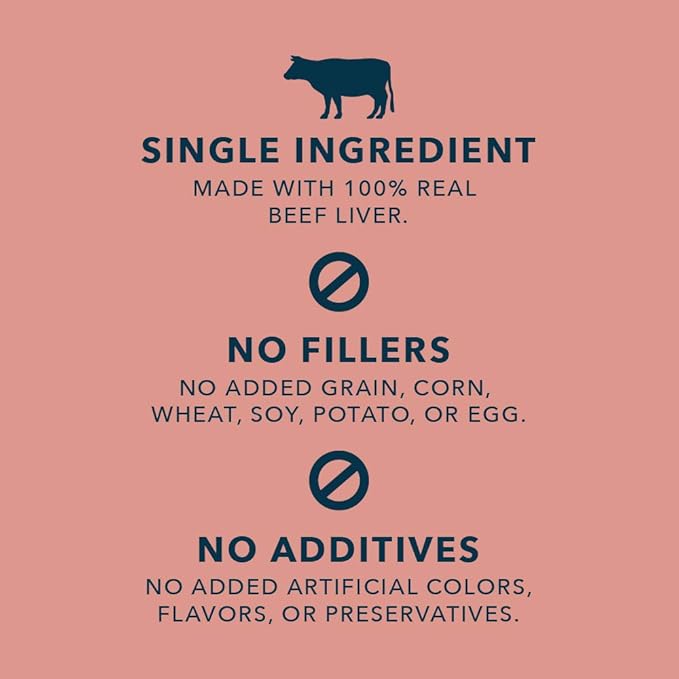 Amazon Brand - Wag Freeze-Dried Raw Single Ingredient Dog Treats Beef, 3.3oz (Pack of 2)