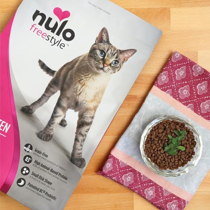 Nulo Freestyle High Protein Cat & Kitten Food, Chicken & Cod Recipe - Natural Grain-Free Dry Cat Food with Omega Fatty Acids & Probiotics, 2 lb Bag