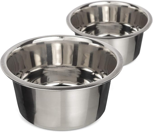 Neater Pet Brands 5 Cup (40 oz.) Stainless Steel Dog Bowls, Set of 2 Neater Feeder Replacement Bowls (Medium Deluxe Model), Dog Food Bowl & Water Bowl, Dishwasher Safe Metal Dish for Medium Dogs