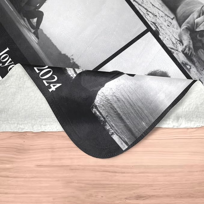 Custom Blanket with Photo, Personalized Blanket, Customized Photo Blankets, Customizable Blankets, Personalized Anniversary Birthday Gifts for Women Men Him Her Family