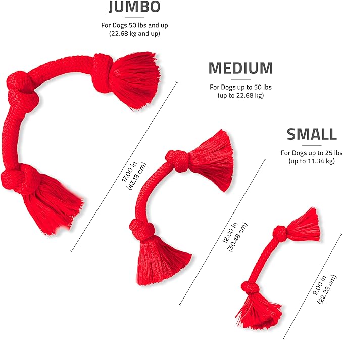 Playology Dog Toys | Dri-Tech Rope Toy Tug of War Rope for Aggressive Chewers | Jumbo Beef Scented Toy - Easy to Clean and Made from Non Toxic Materials