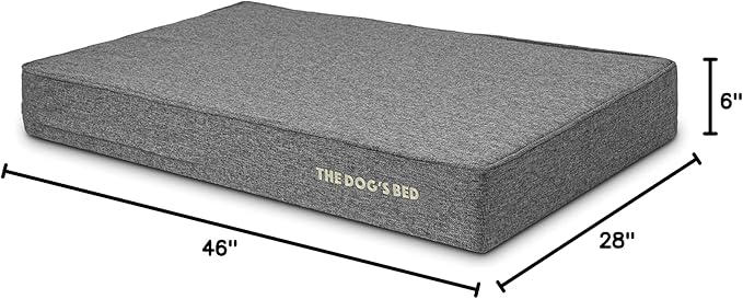 The Dog’s Bed Orthopedic Memory Foam Dog Bed, XL Grey Linen, Pain Relief for Arthritis, Hip & Elbow Dysplasia, Post Surgery, Lameness, Calming, Waterproof Washable Covers